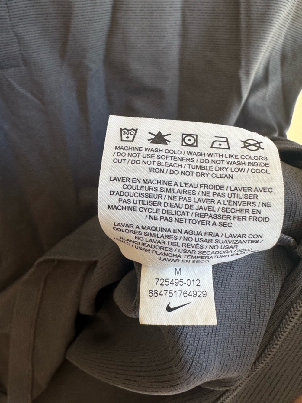Nike Dri-FIT Golf Quarter Zip Polo Grey Athletic Performance Minimalist Top - Picture 9 of 9